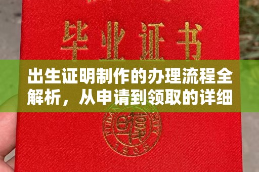 五寨出生证明制作的办理流程全解析，从申请到领取的详细指南